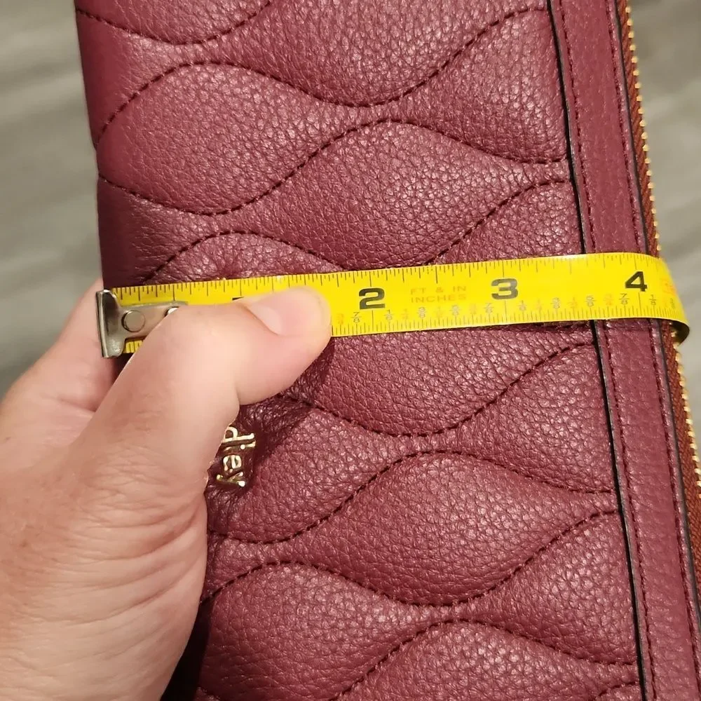 Vera Bradley Wallet Quilted Zip-Around Wallet in Burgundy